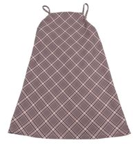 Růžovo-černo-bílé kostkované šaty Primark