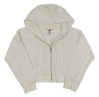 Bílá crop propínací mikina s kapucí F&F