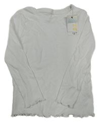 Nové - Bílé žebrované triko Primark