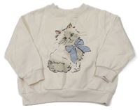 Smetanová mikina s kočkou H&M