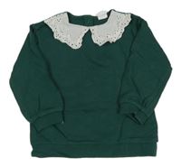 Zelená mikina s límečkem H&M