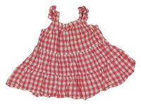Růžovo-bílá kostkovaná šatová tunika Primark