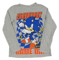 Šedé melírované triko se Sonicem C&A