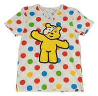 Nové - Bílé puntíkaté tričko s Pudseym George
