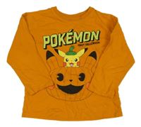 Okrové triko s Pikachu a dýní H&M