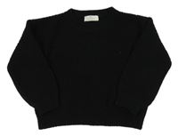 Černý žinylkový svetr H&M