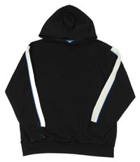 Černo-bíloi-modrá mikina s kapucí H&M