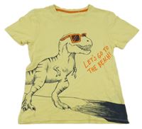Žluté tričko s dinosaurem 