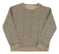 Béžovo-černá vzorovaná mikina H&M