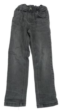 Šedé skinny teplákové rifle famy
