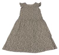 Starorůžové vzorované bavlněné šaty H&M