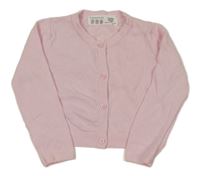 Světlerůžový propínací svetr Primark