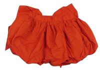 Červená šusťáková balónová sukně s mašlí H&M