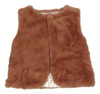 Starorůžová kožešinová podšitá vesta Dunnes Stores