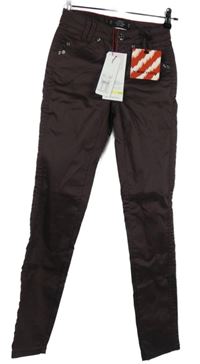 Nové - Dámské vínové skinny elastické rifle Street On vel. 32