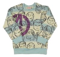 Smetanovo-modrá vzorovaná mikina s Marvel Matalan