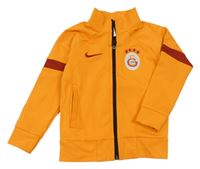 Pomerančová fotbalová propínací mikina s logem - Galatasaray Istanbul Nike
