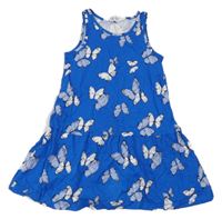 Modro-bílé šaty s motýlky H&M
