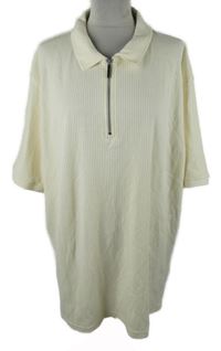 Pánské smetanové žebrované polo tričko George vel. 3XL