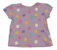 Lila-barevné puntíkaté tričko M&Co.