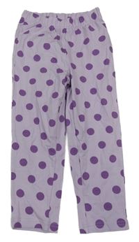 Lila capri legíny s puntíky Bonprix 