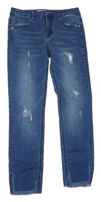 Modré skinny rifle s prošoupáním Denim Co.
