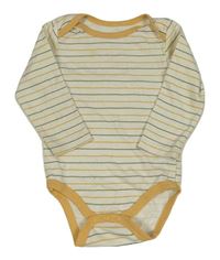 Smetanovo-khaki-žluté pruhované body Chickpea