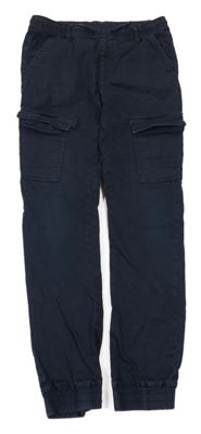 Tmavomodré plátěné cargo cuff kalhoty Cars Jeans