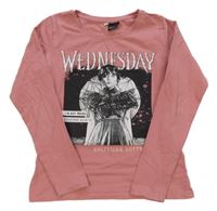 Růžové triko s Wednesday