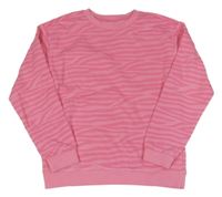 Růžovo-tmavorůžová vzorovaná mikina PRIMARK