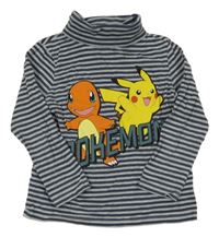 Modro-šedý pruhovaný rolák s Pokémony C&A