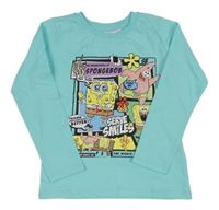 Modré triko se Spongebobem 