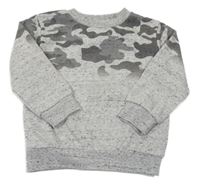 Šedá mikina s army vzorem Primark
