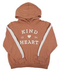 Starorůžová mikina s nápisem a kapucí H&M