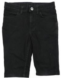 Černé riflové skinny fit kraťasy H&M