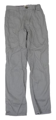 Šedé plátěné chino slim fit kalhoty H&M