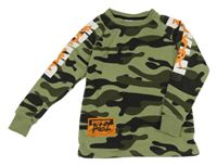 Khaki-army mikina s nápisy Chapter young
