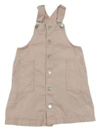 Světlerůžové riflové propínací laclové šaty H&M