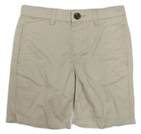 Béžové plátěné chino kraťasy H&M