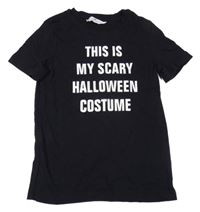 Černé tričko s nápisem H&M