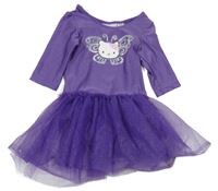 Fialové cvičební body s Hello Kitty a tylovou sukní H&M