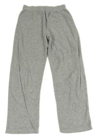 Šedé plyšové wide leg tepláky 
