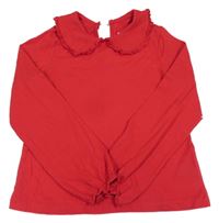 Červené triko s límečkem H&M