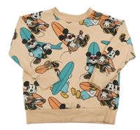 Růžová mikina s Mickey Mousem 