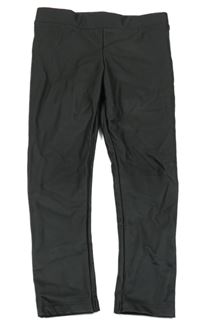 Černé koženkové legíny H&M