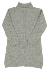 Šedé pletené šaty s rolákem Primark