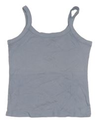 Světlemodrý žebrovaný crop top H&M