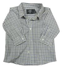 Bílo-modro-černá kostkovaná košile H&M