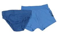 2set - Modré boxerky s tygrem + modré slipy