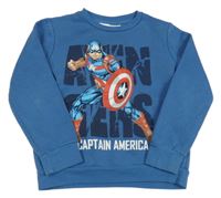 Modrá mikina s CAPTAIN AMERICA MARVEL